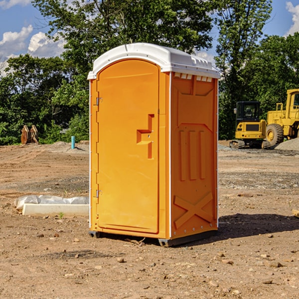 can i customize the exterior of the portable restrooms with my event logo or branding in Minford